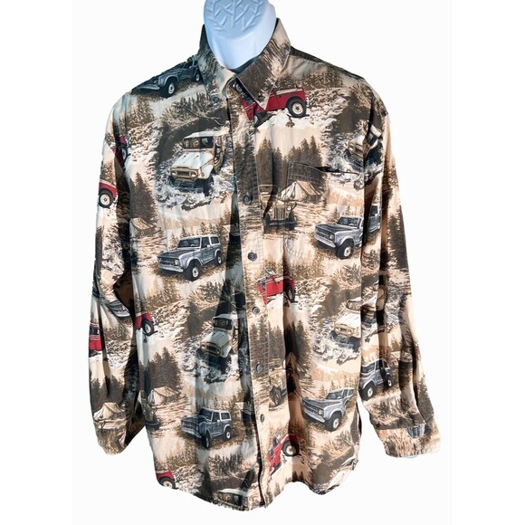 RedHead Men's Outdoor Off Road Jeep Bronco Long Sleeve Button Up Shirt Size L - Picture 1 of 8